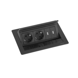 FTP2STUSBZ Fliptop push small 2st/usb stopcontact