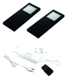 LVSET2SPFDZ Slim-pad-f met dimmer led sets Zwart