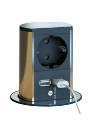 STEL1STUSBB Elevator stopcontact - met usb lader