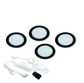 LVSET4FR55DZ FR-55 led sets met dimmer Zwart