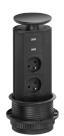 EVO2STUSBZB Powerport 2st stopcontact - met usb lader