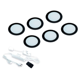 LVSET6FR55DZ FR-55 led sets met dimmer Zwart