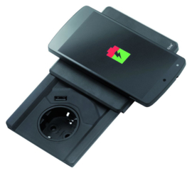 ESQ1STDI Square 80 1st -met usb en qi deksel lader