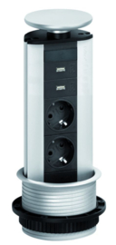 EVO2STUSB Powerport 2st stopcontact - met usb lader