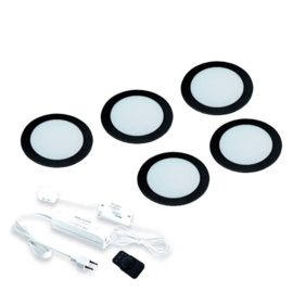 LVSET5FR55DZ FR-55 led sets met dimmer Zwart