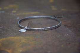 Bangle, 3mm breed,  zilver .925