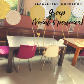 Workshop slagletters in Langeweg - duur 2,5 uur, met eigen groep