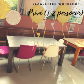 Prive workshop slagletters in Langeweg - duur 1,5 uur