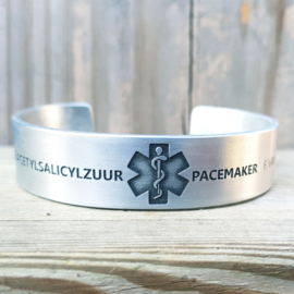 Medische informatie armband | Aluminium, koper of messing