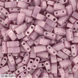 Half Tila Bead 0599- Opaque Antique Rose Luster