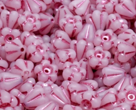 Bell flower beads 4x6mm Rose