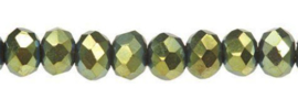 Rondelles 2x3mm Metallic Green 32731