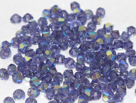 Bicone 4mm Tanzanite AB 2X AB