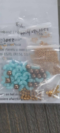 Pakket "Chloé" ®ParPuca®Beads kleur : Turquoise/Brons
