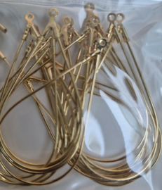 Brass Oorbel- Dore 24k