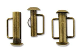 Antique Brass Slide Bar Clasp -16,5mm