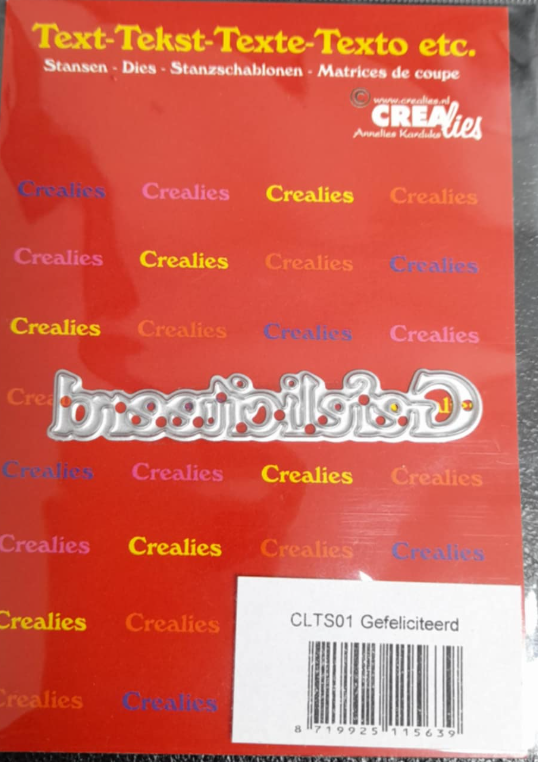 Crealies Mal-  Gefeliciteerd