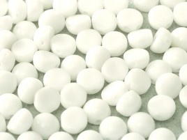 2-Hole Cabochon 6mm Chalk White - 3000