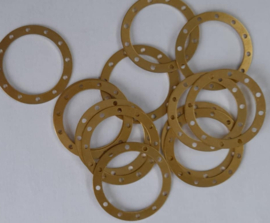 Ronde ringen met gaatjes-26mm Goudkleur