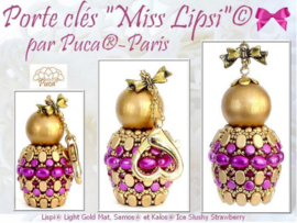 Pakket "MissLipsi"®ParPuca®Beads  Kleuren: Roze-Goud