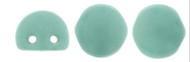 2Hole Cabochon Beads 7mm Opaque Turquoise - 63130