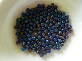 Melon round bead - 21435jt Blue Iris