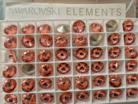 12mm Rivoli Cabochon-Rose Peach F.