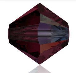 Swarovski Toupie Garnet AB 4mm