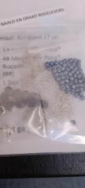 Armband Rita. ®ParPucaBeads®  Pakketje Blauw