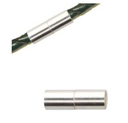 magnetische sluiting 6,2mm zilver plaat