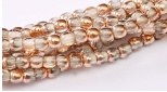 Glass pressed Beads 2mm - 27101 Crystal Capri Gold