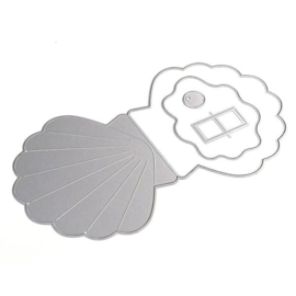 Oyster Shell Card Pop up-1756 Elisabeth craft Design