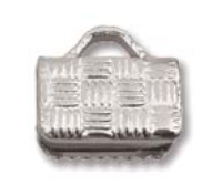 Flat Crimp End Nickel Plate-8mm