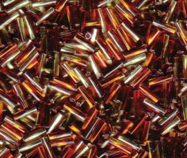 Bugle2- 3937 Silverlined Bright Green Dark Topaz