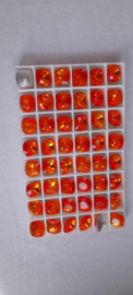 Swarovski Square 12mm- FireOpal