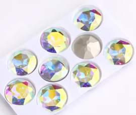 Glas Cabochon 27mm Crystal AB