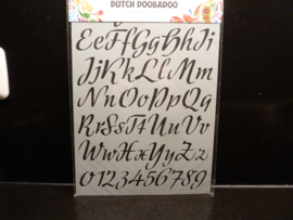 Dutch Doobadoo stencil - cijfers en letters