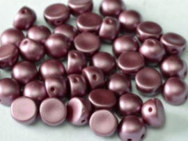 2-Hole Cabochon beads 6mm -25031 Pastel Burgundy