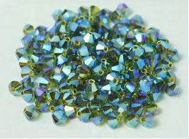 Preciosa Bicone 4mm  Olivine 2x AB
