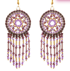 Kit ''Kenza'' Mauve-Amethyst -Doré