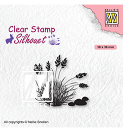 Clear stamp Silhouet- Blooming Grass-4