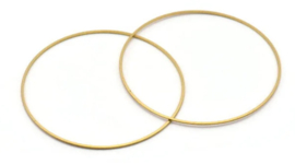 Ruwe Brass Cirkle 60mm  [goud kleur]