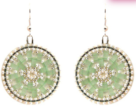 Oorbellen Helix- Vert  Menthe- Argent