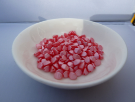 Pinch Bead- pastel Red Silver