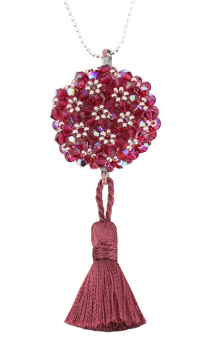 Collier  Bilimbi - Fuchsia AB-Argent