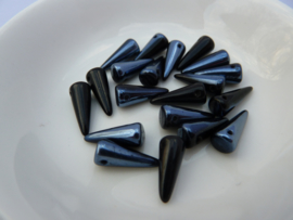 Spike beads 5x13mm jet Hematite 4900-13721