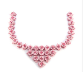 Collier Sakura  kleur_ Rose-Vieux Rose-Argent