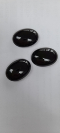 Glas Stone Cabochon-  Jet
