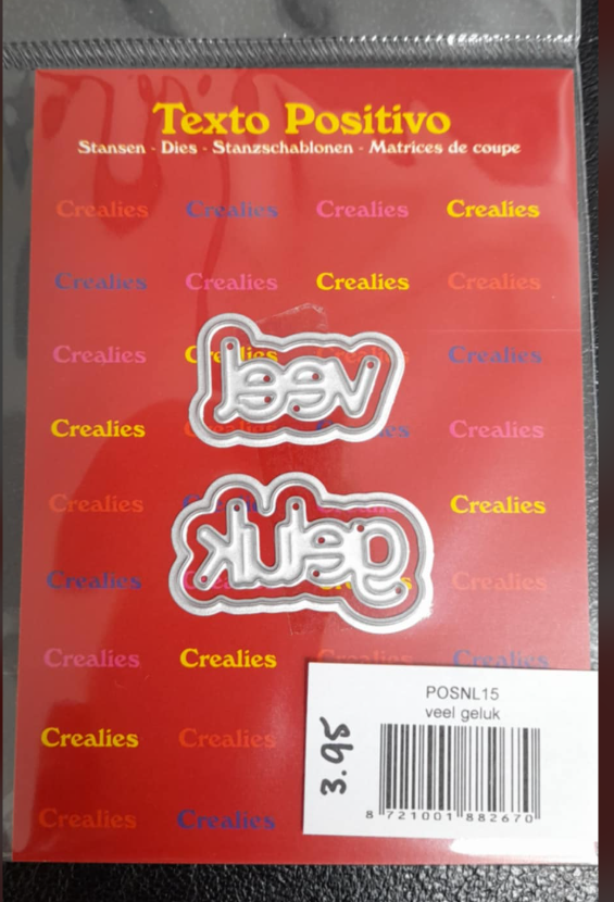 Crealies Mal- Veel Geluk