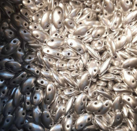 MobyDuo kralen- Aluminium Zilver